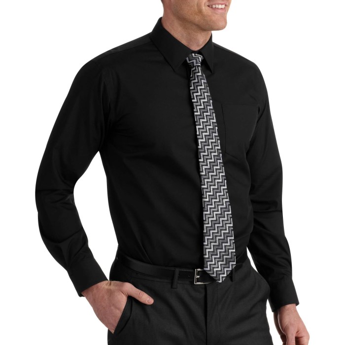 Men's packaged dress shirt tie set