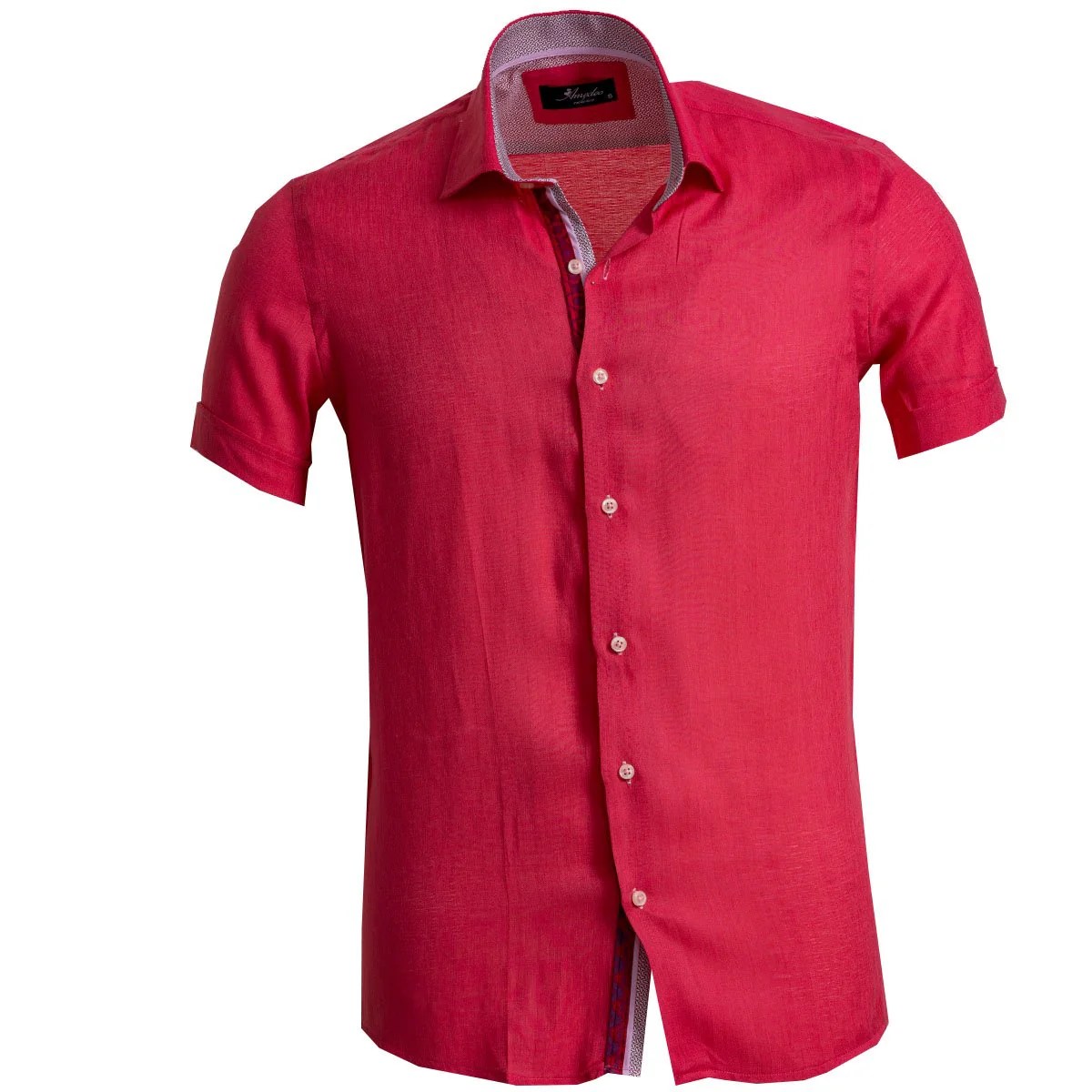 Mens short sleeve button down collar dress shirts