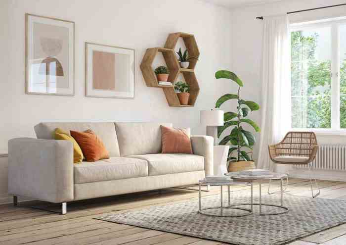 How to decorate long living room wall