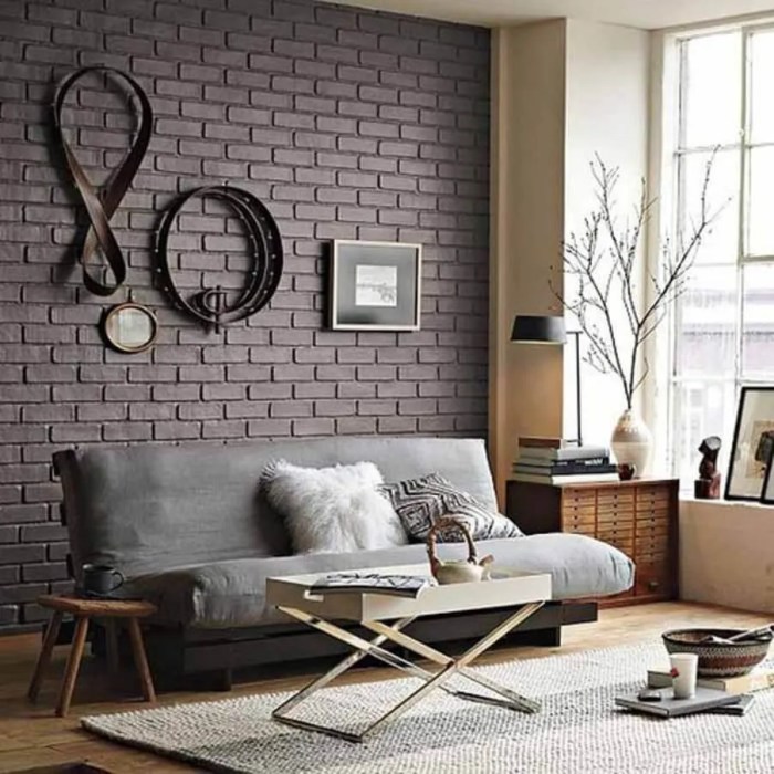 How to decorate brick wall in living room