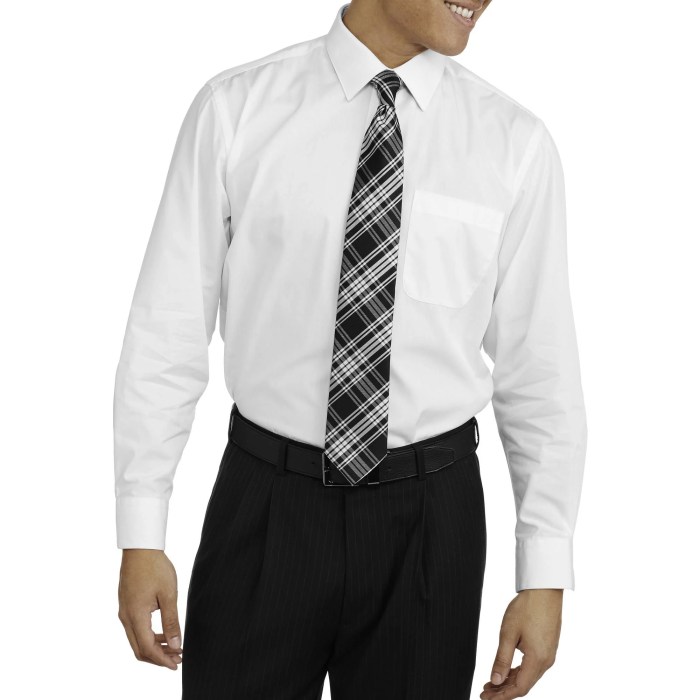 Men's packaged dress shirt tie set