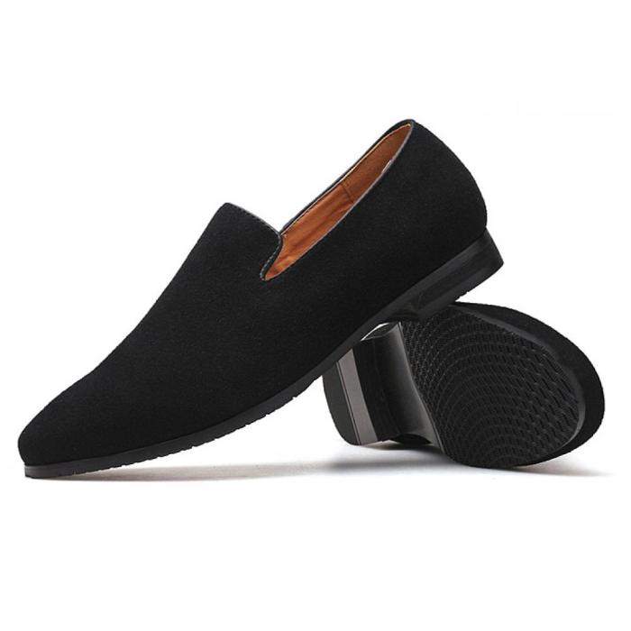 Mens dress shoes black suede