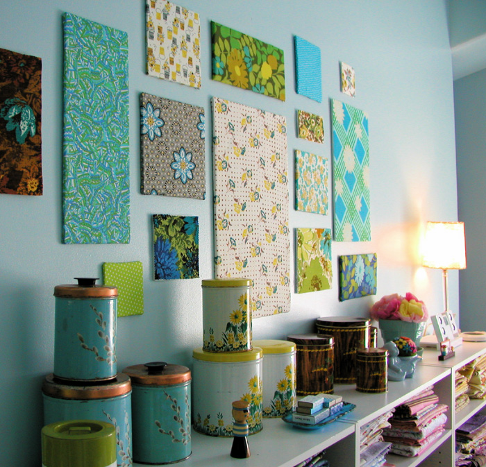 How to make a wall decoration with fabric