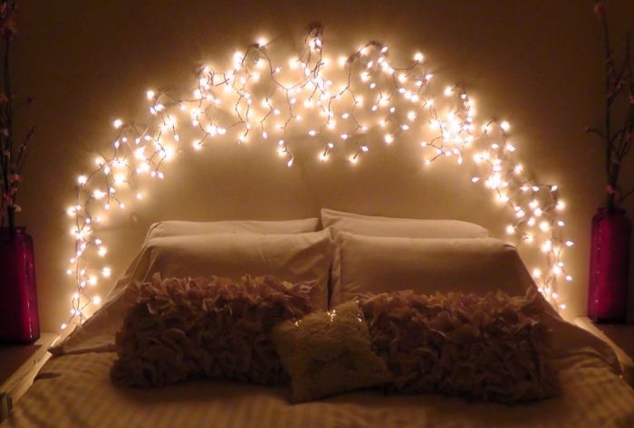 How to decorate a room with fairy lights